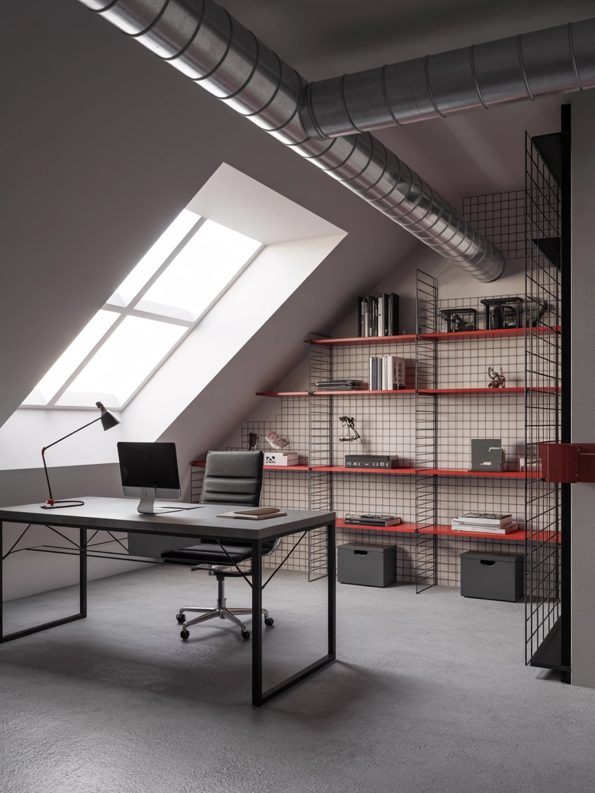 Attic Office Ideas 4