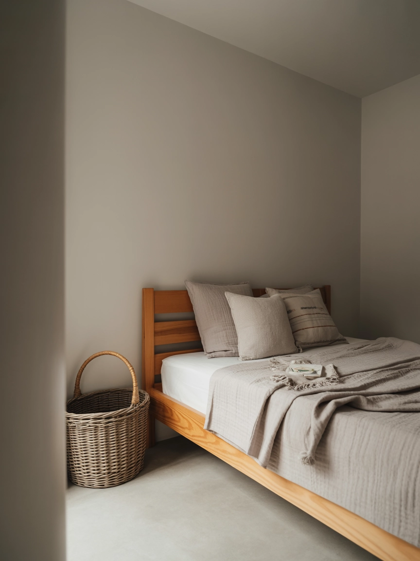Bed Against Wall Small Room 3
