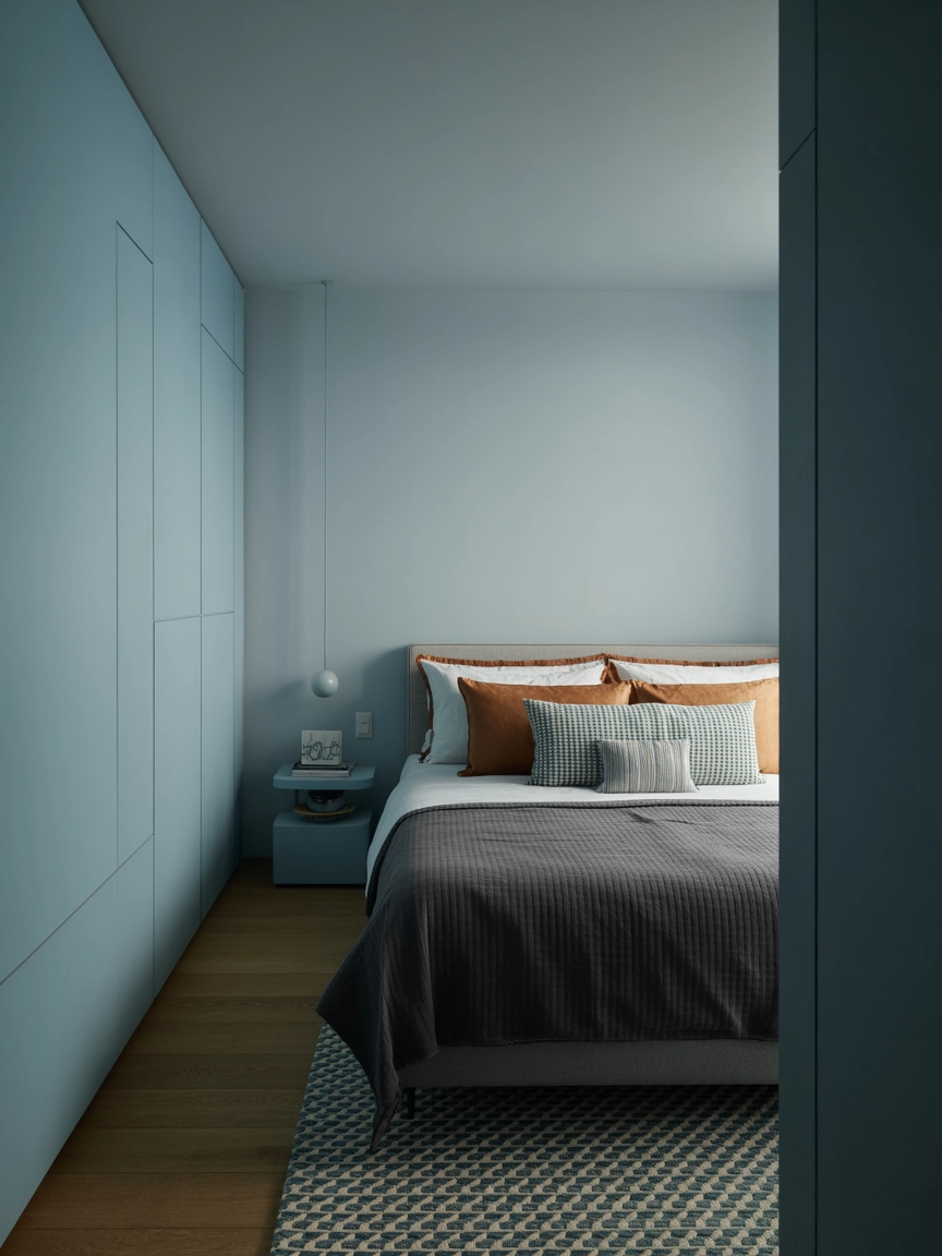 Bed Against Wall Small Room 6