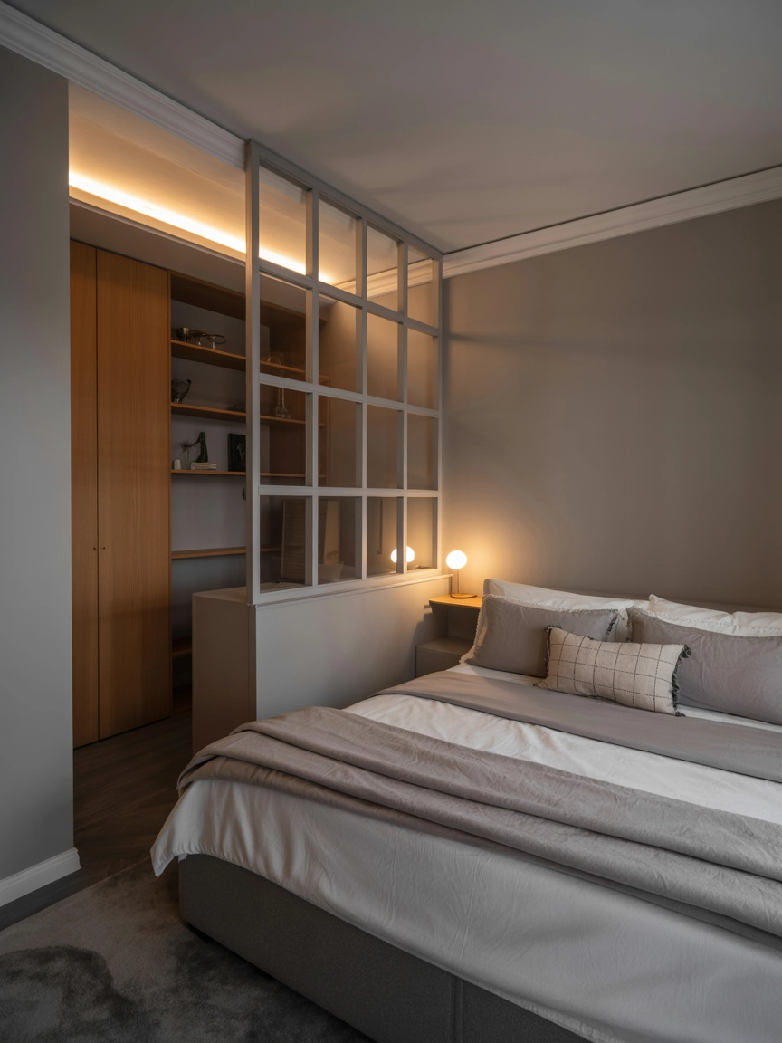 Bed Against Wall Small Room 8