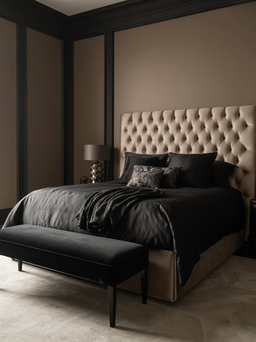 Black And Taupe Bedroom 4