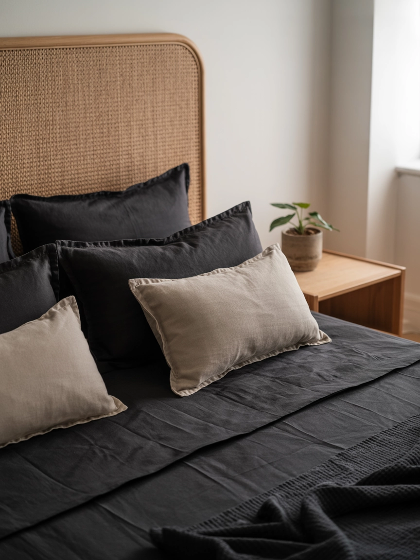 Black And Taupe Bedroom 7