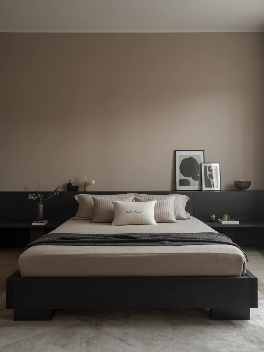 Black And Taupe Bedroom 8