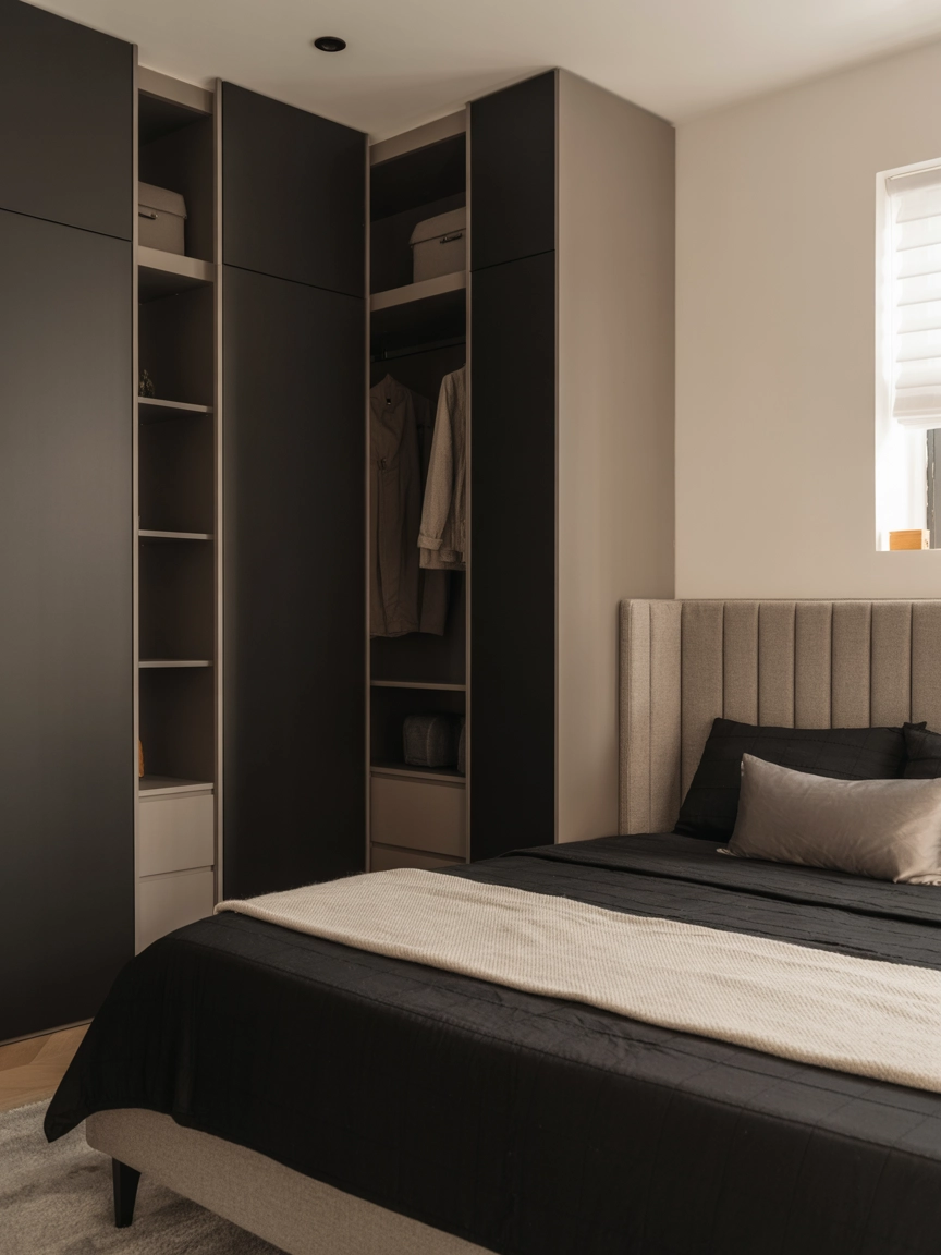 Black And Taupe Bedroom 9