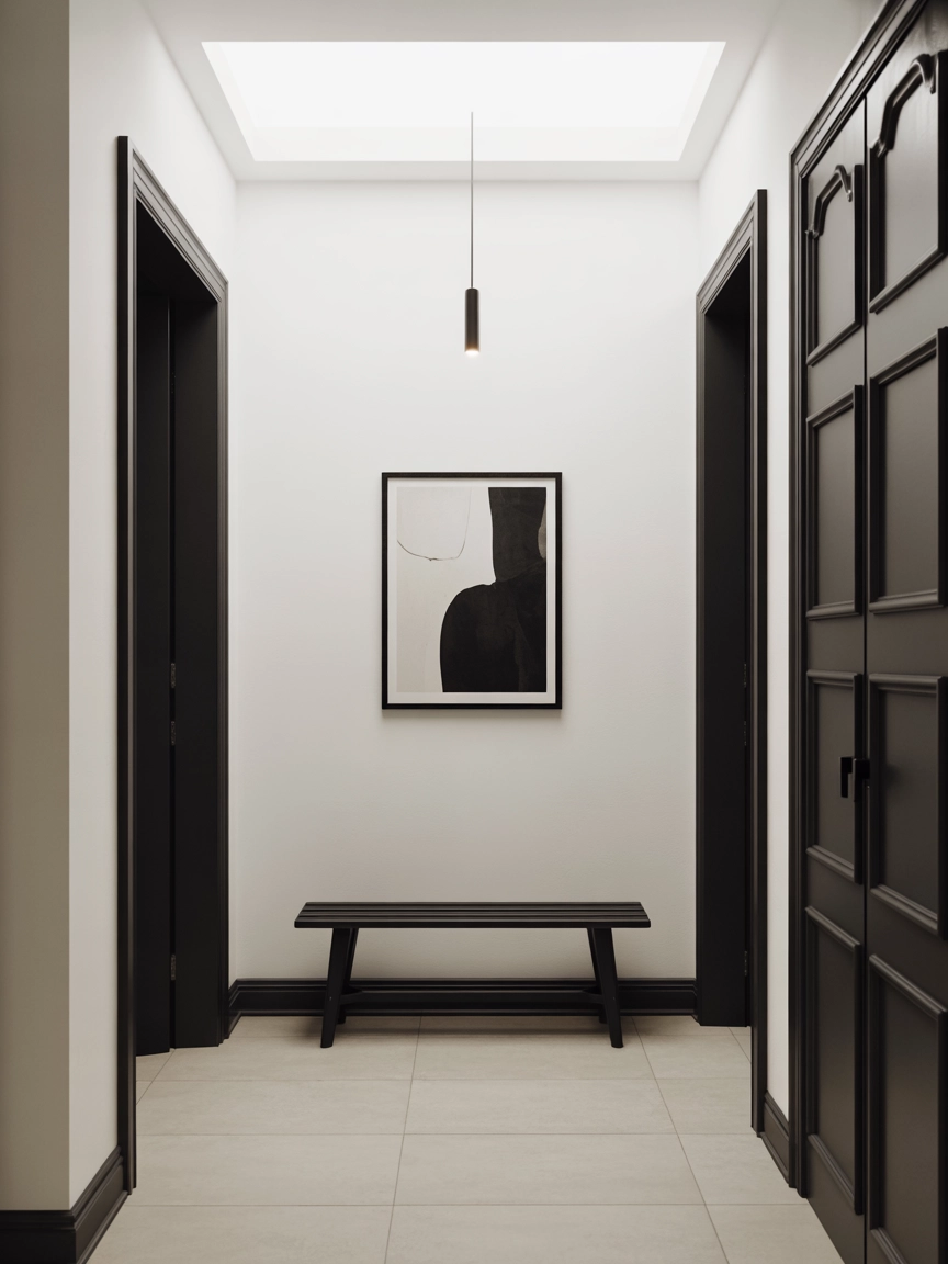 Black And White Hallway 7