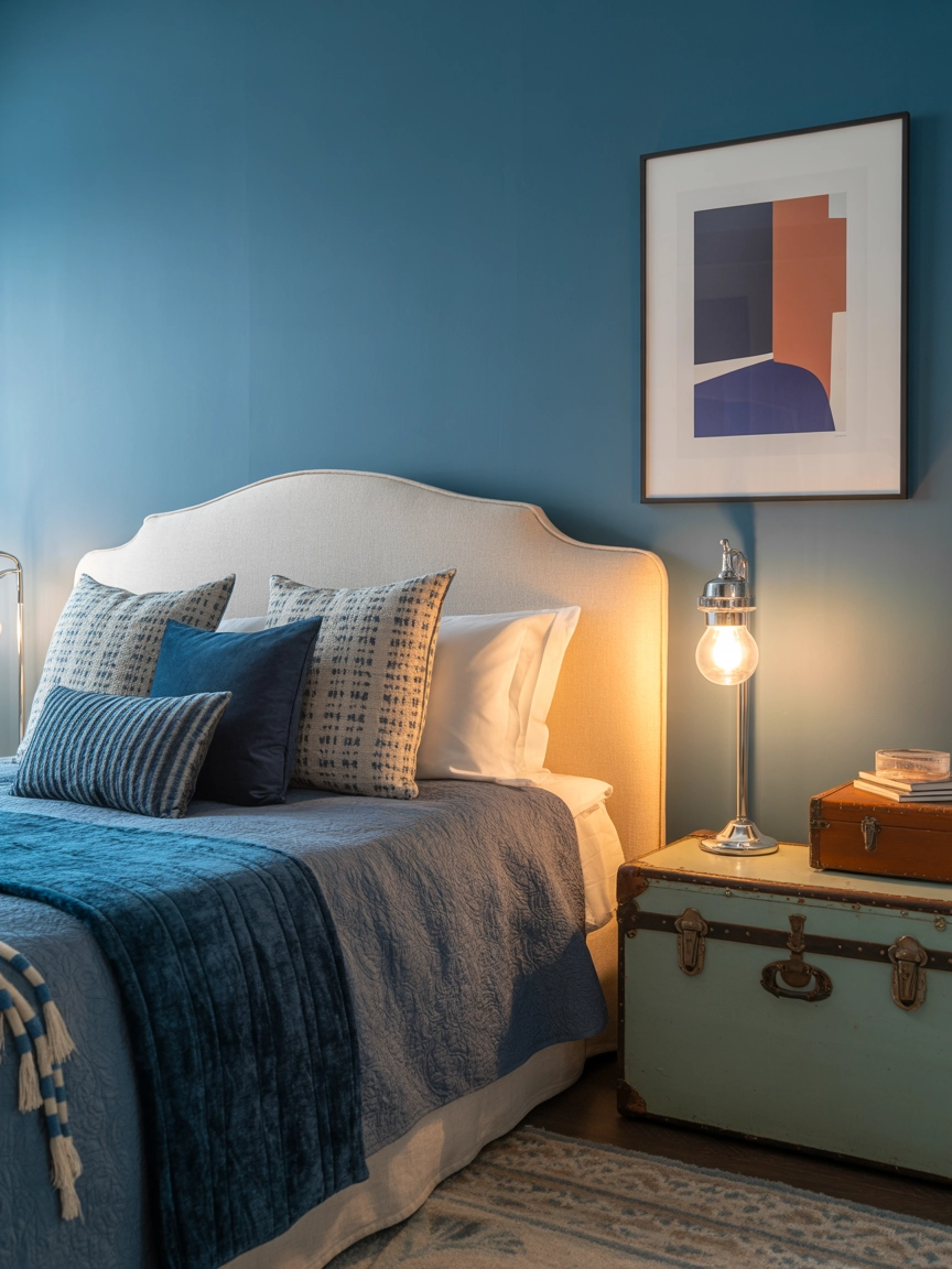 Blue And Cream Bedroom 10