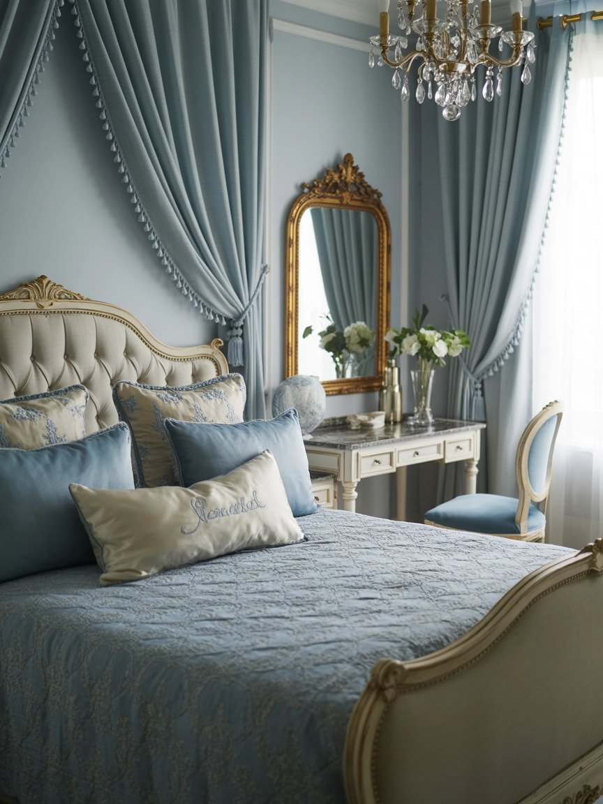 Blue And Cream Bedroom 6