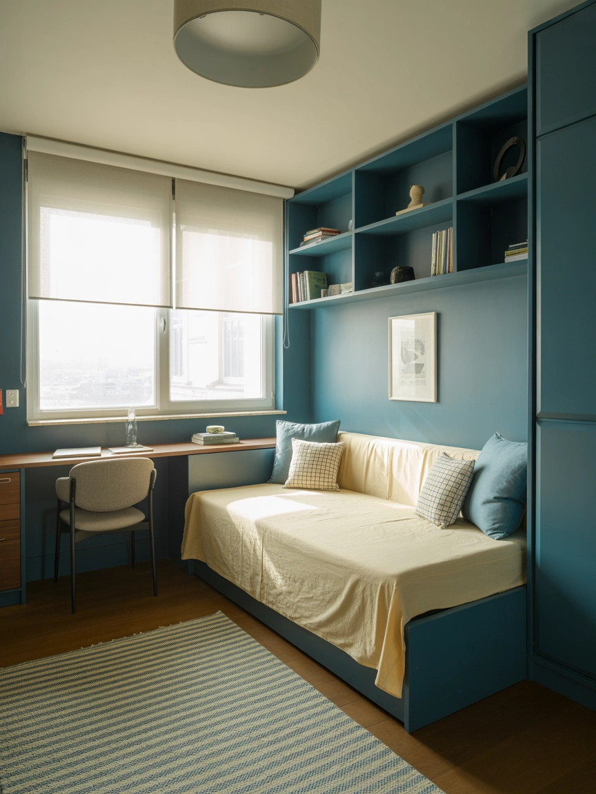 Blue And Cream Bedroom 9