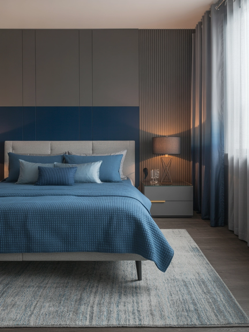 Blue And Grey Bedroom 6
