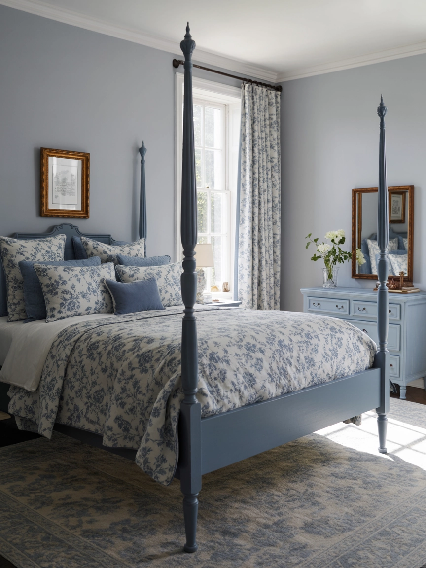 Blue And Grey Bedroom 8