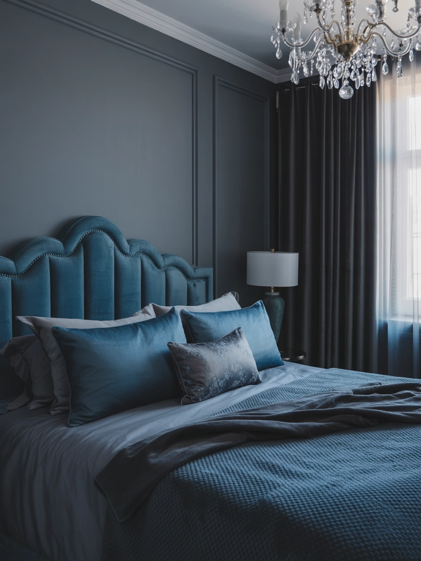 Blue And Grey Bedroom 9