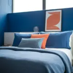 Blue And Orange Bedroom 1