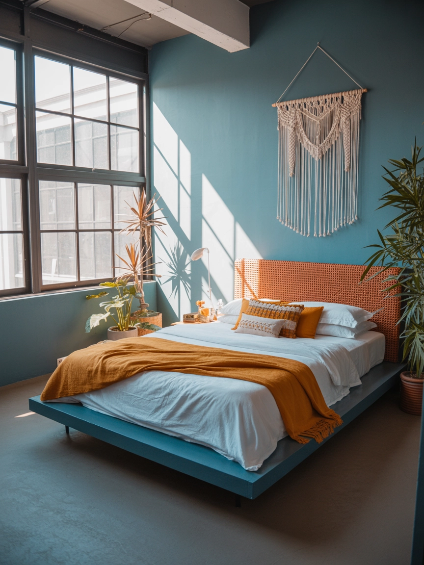 Blue And Orange Bedroom 2