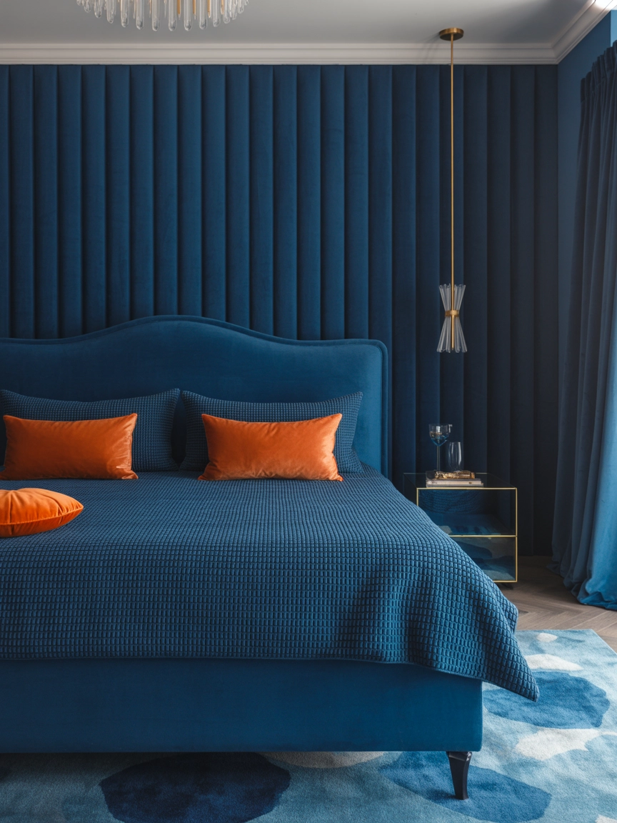 Blue And Orange Bedroom 8