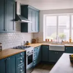 Blue Kitchen Cabinets 1