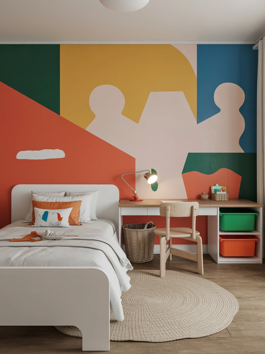 Colorful Minimalist Bedroom 4