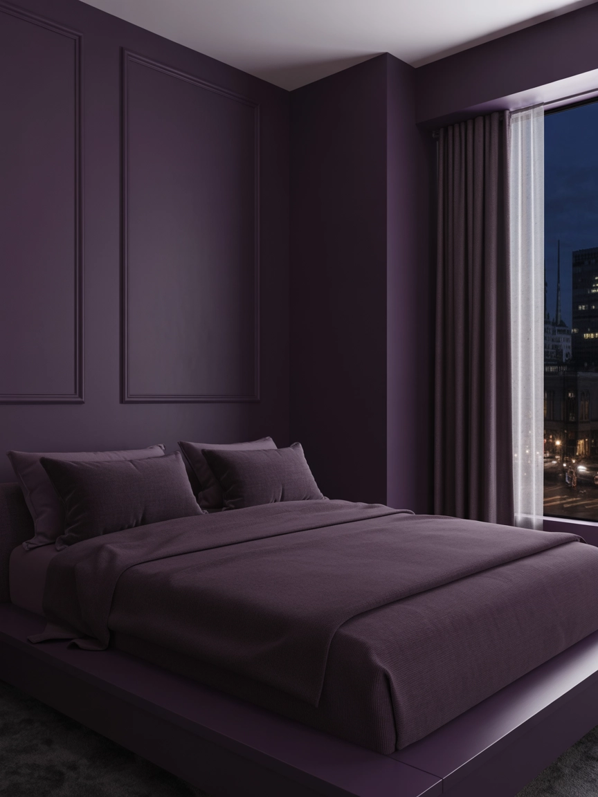 Dark Purple Bedroom 2