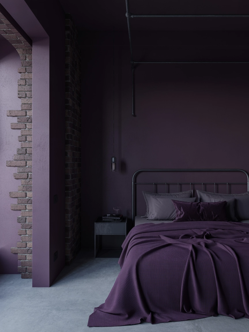 Dark Purple Bedroom 8