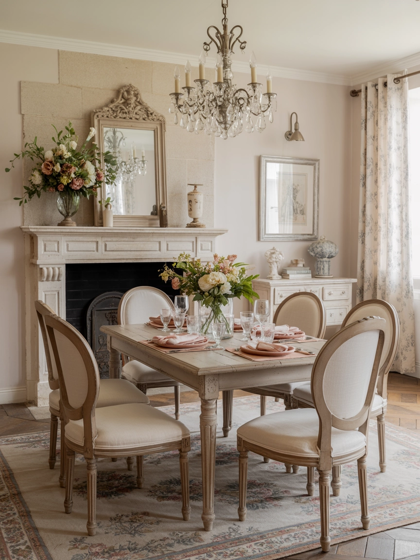 Dining Room With Fireplace 10