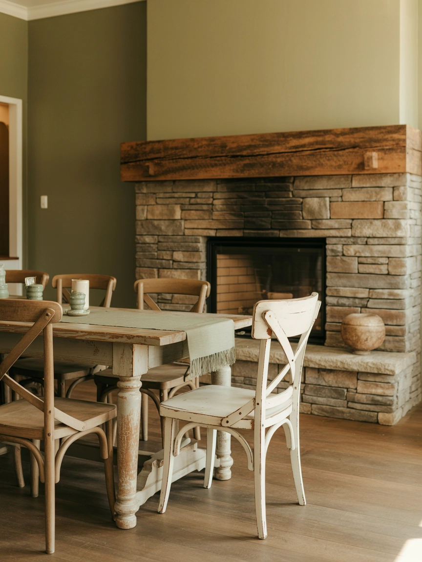Dining Room With Fireplace 2