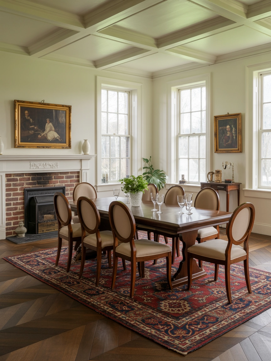 Dining Room With Fireplace 3