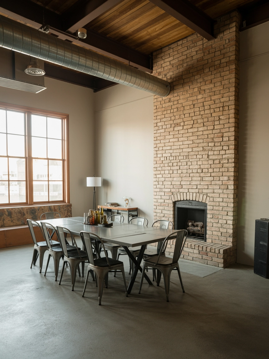 Dining Room With Fireplace 6