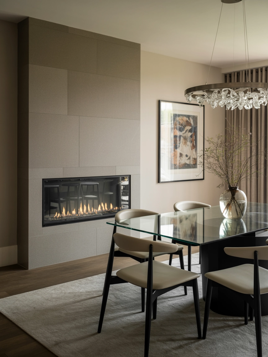 Dining Room With Fireplace 9