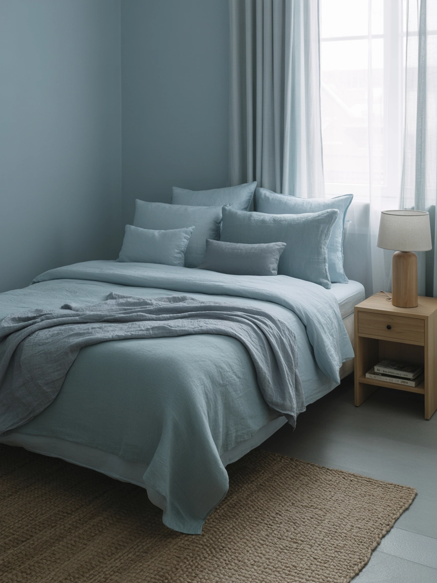 Dusty Blue Bedroom 1