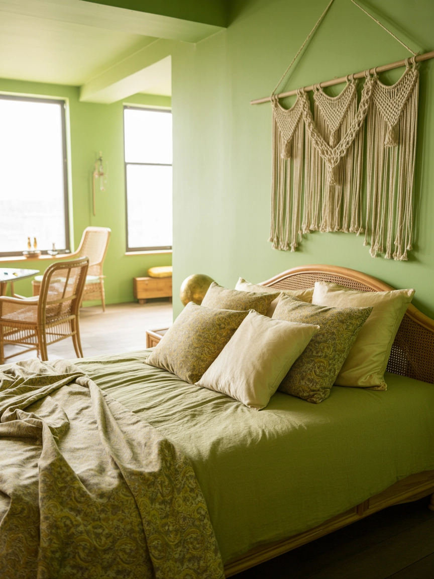 Green And Gold Bedroom 3