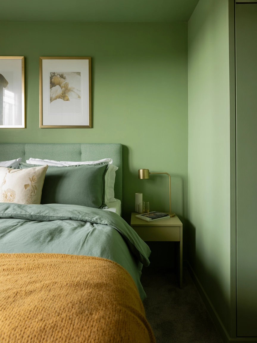 Green And Gold Bedroom 4