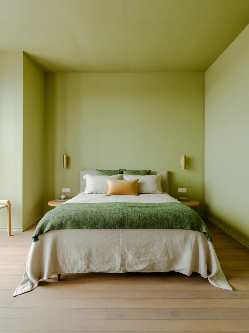 Green And Gold Bedroom 6
