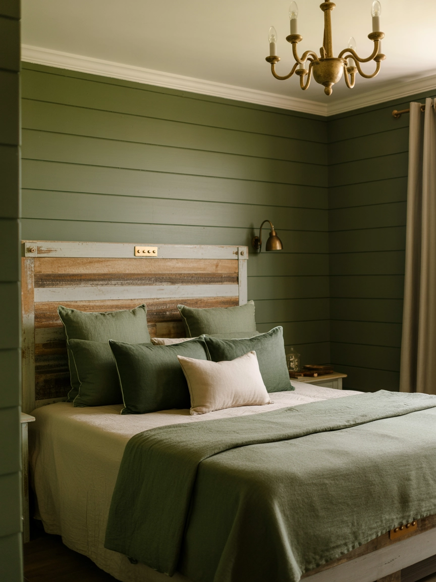 Green And Gold Bedroom 9