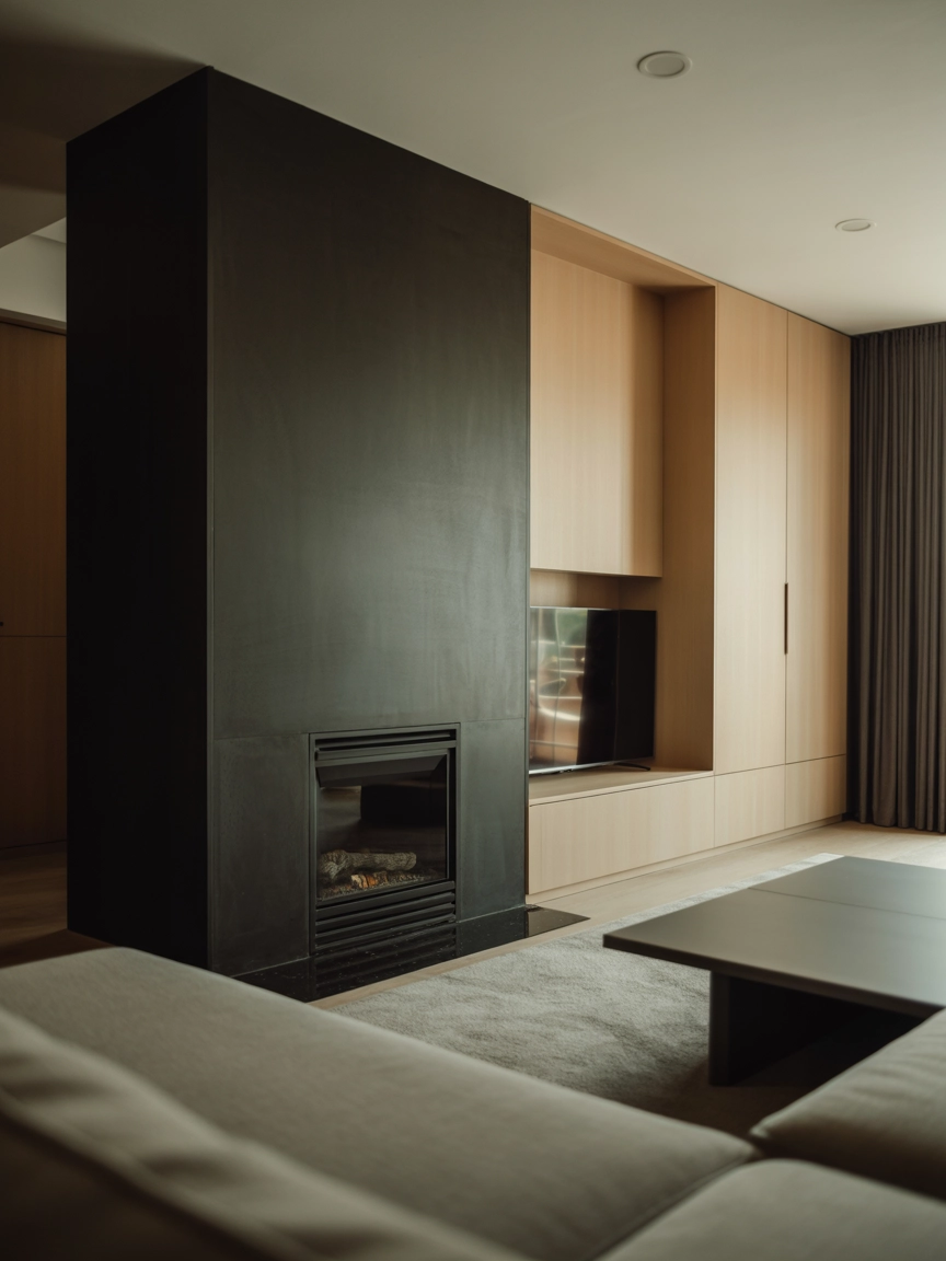 Living Room Fireplace With Tv 10