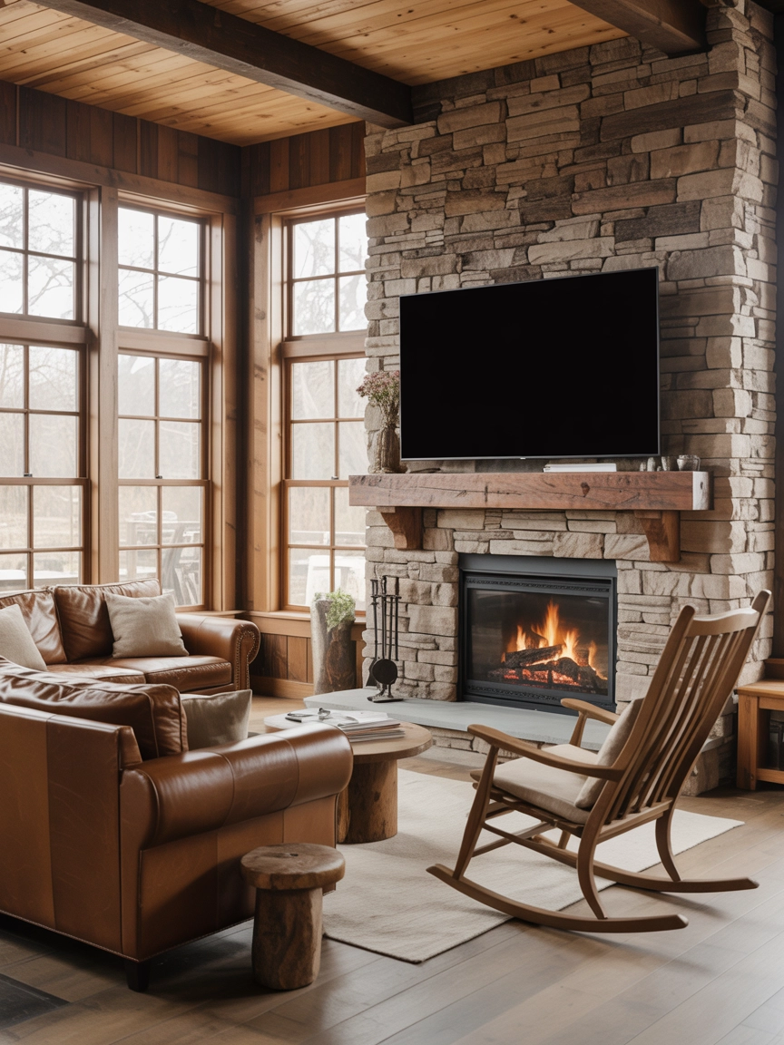 Living Room Fireplace With Tv 3