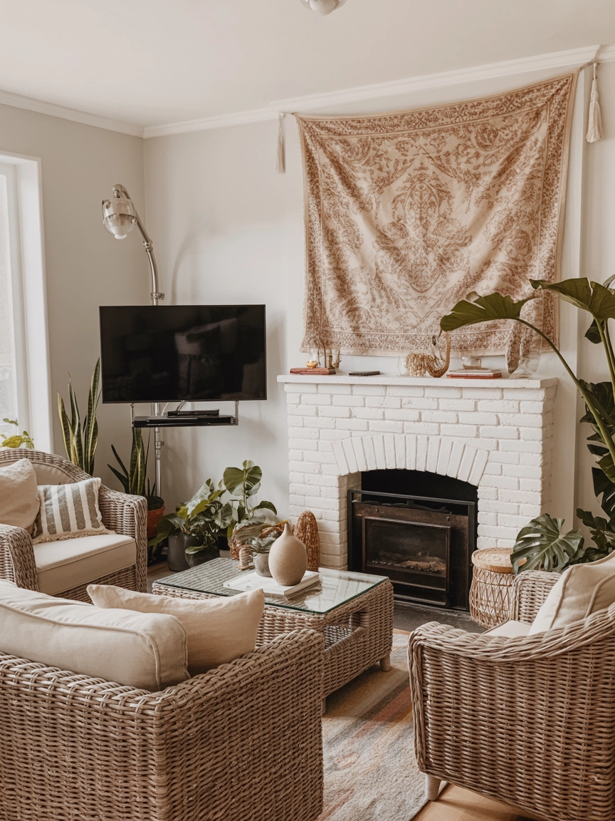 Living Room Fireplace With Tv 6