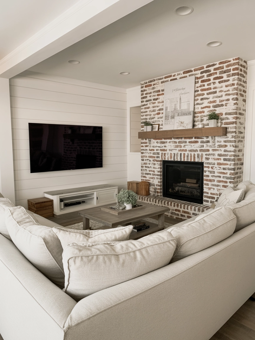 Living Room Fireplace With Tv 8