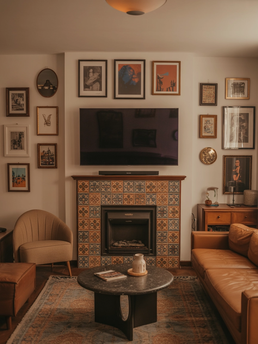 Living Room Fireplace With Tv 9
