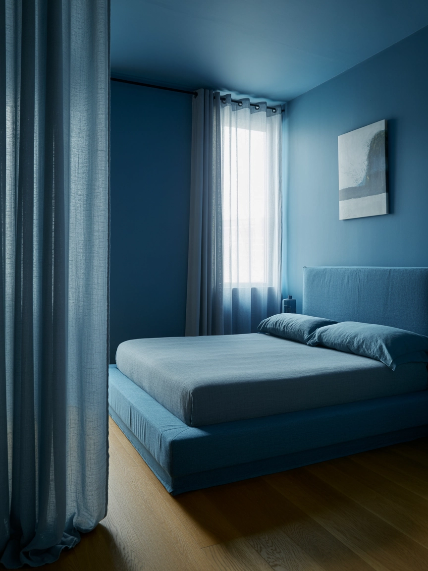 Midnight Blue Bedroom 1