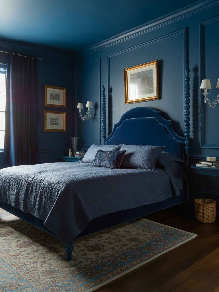 Midnight Blue Bedroom 3