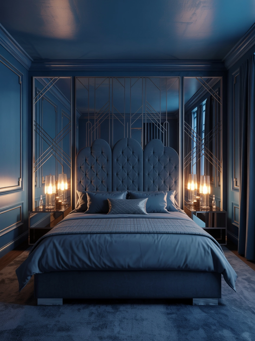 Midnight Blue Bedroom 6