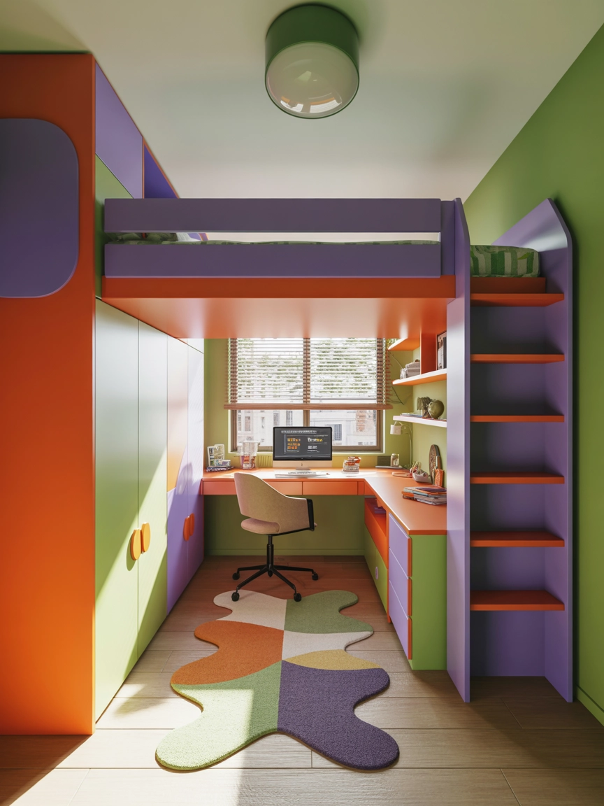 Modern Colorful Bedroom 4