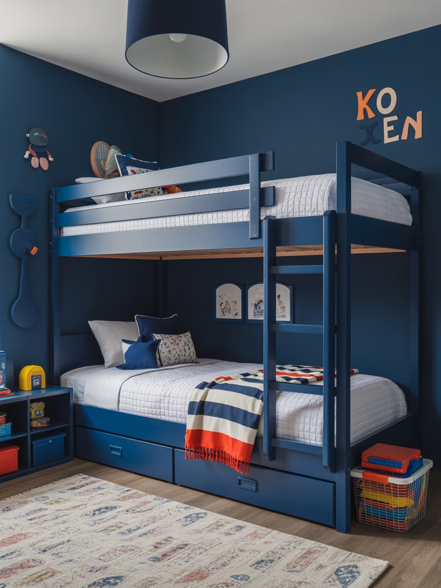 Navy Blue Bedroom 10