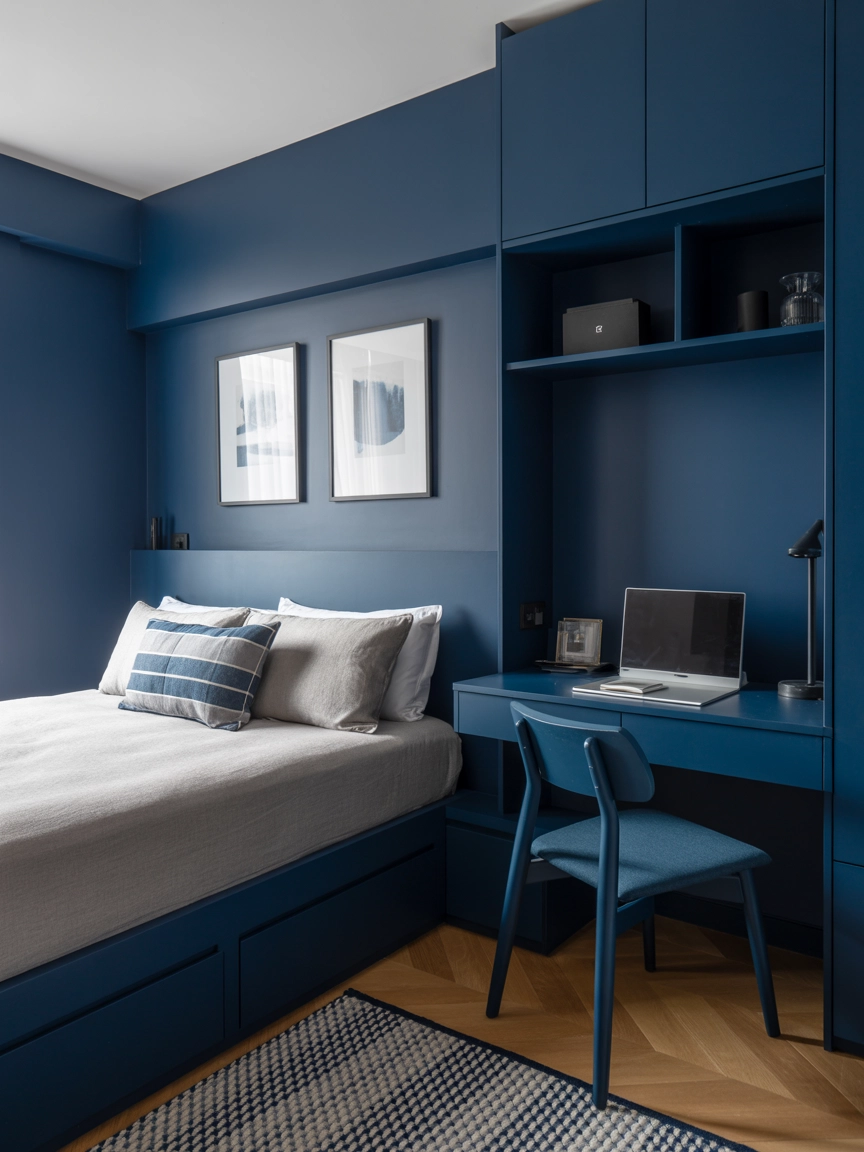 Navy Blue Bedroom 2