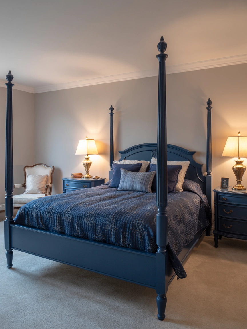 Navy Blue Bedroom 3