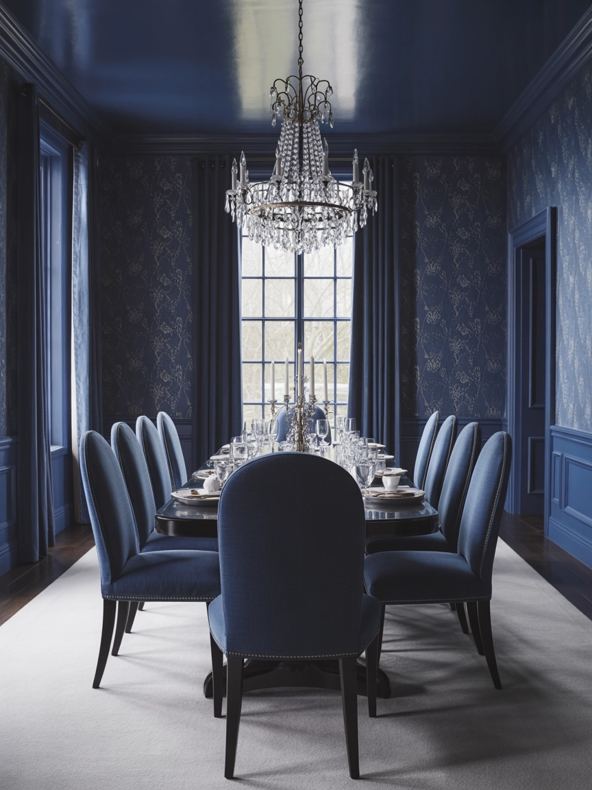 Navy Blue Dining Room 5