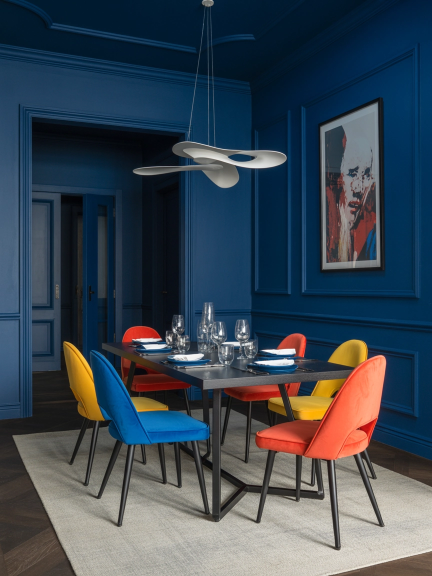 Navy Blue Dining Room 8