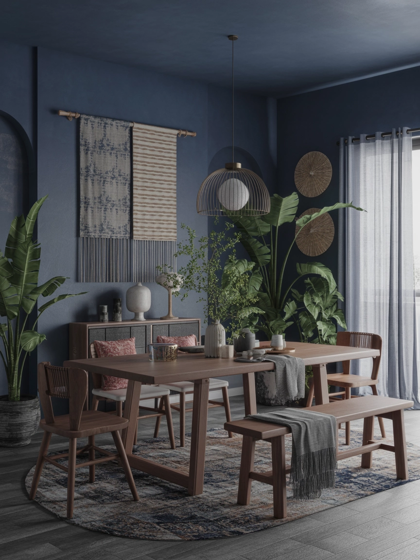 Navy Blue Dining Room 9