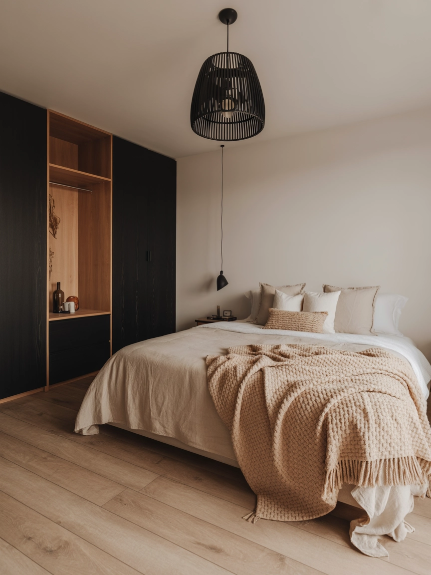 Neutral And Black Bedroom 3