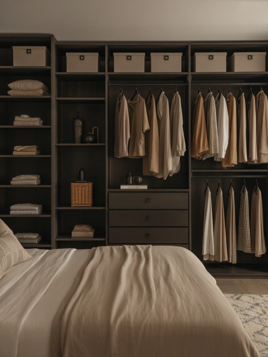 Neutral And Black Bedroom 7