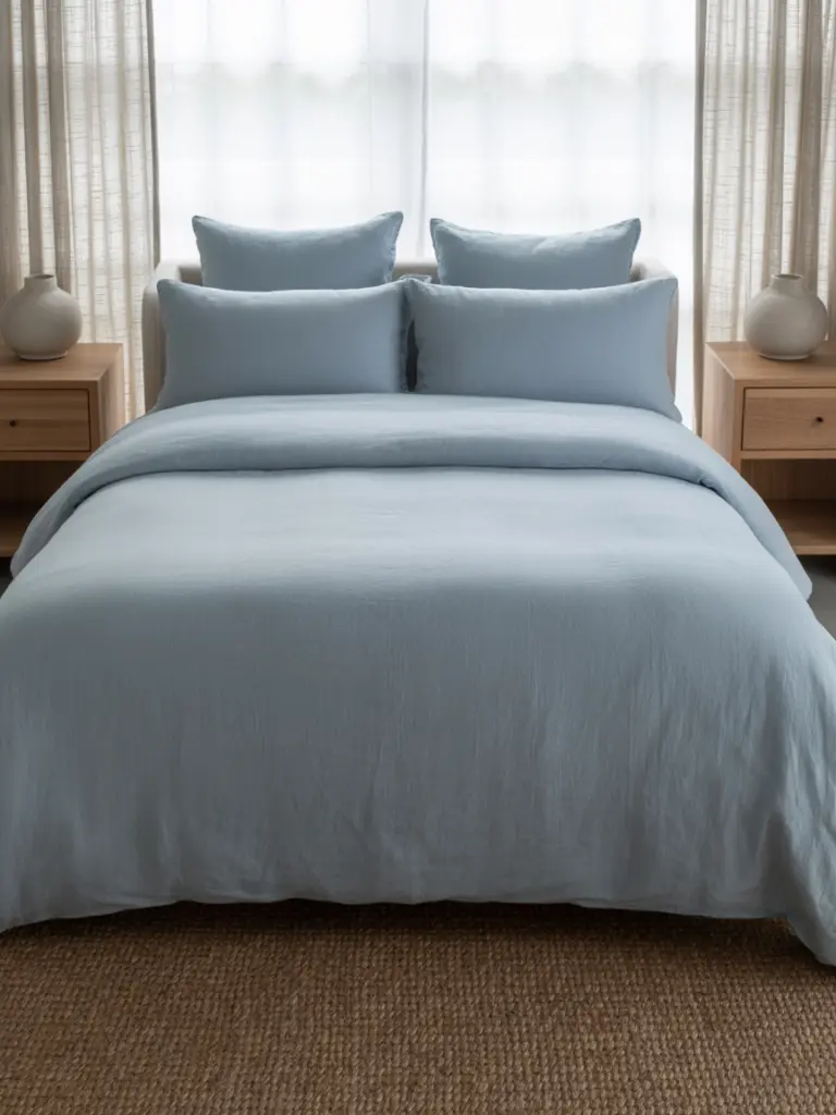 Neutral Blue Bedroom 1
